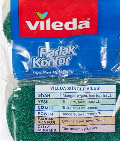 VİLEDA SÜNGER VİSCOSE PARLAK KONFOR DÜZ 2 Lİ 146232
