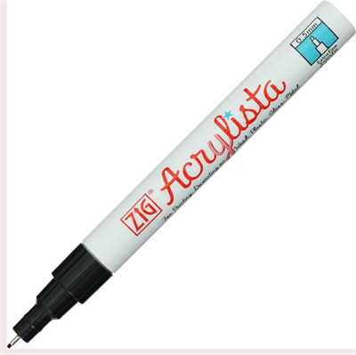 ZIG ACRYLISTA MARKÖR FINE 0,5MM PAC-10 010 SİYAH