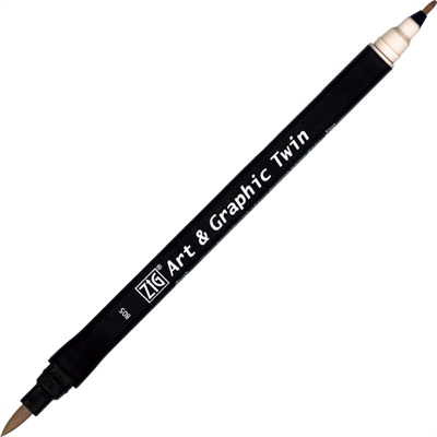 Kuretake Zig Art & Graphic Twin Tut-80 815 Warm Gray 9 (Profesyonel Grafik Tasarım, Mimari Rendere Hazırlık Ve İllüstrasyon Tonlama Serisi)