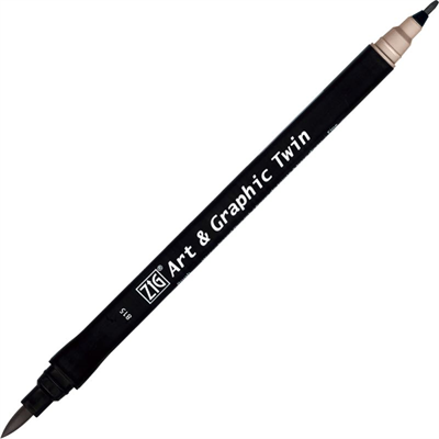 ZIG ART&GRAPHIC TWIN TUT-80 890 NATÜREL GRAY
