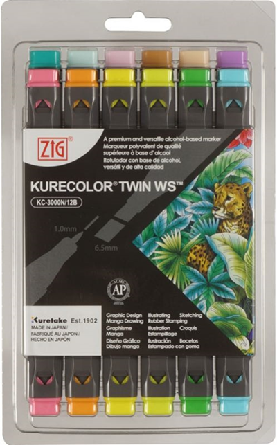 ZIG KURECOLOR TWIN S KC-3000/12B5 12 Lİ PALE COLORS