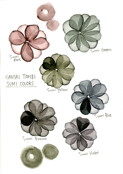 ZIG SULUBOYA GANSAI TAMBI MC20SU/6V SUMI COLORS 6 RENK