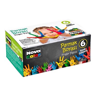 Nova Color Parmak Boyası 6Lı Takım (180Gr)