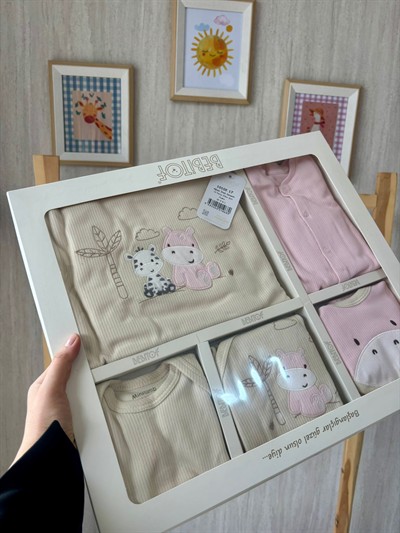 Ağaçlı İnek Desenli 10'lu Set