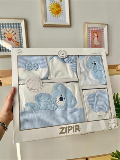 Ayı Çizgili 10lu Hastane Çıkışı Mavi