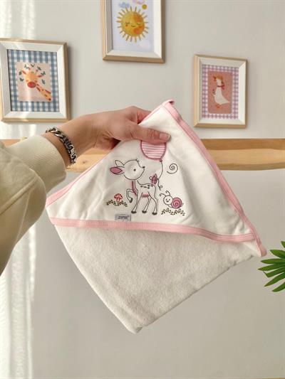 Bambi Banyo Havlusu Pembe