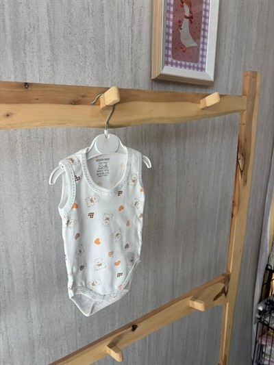 Kalpli Ayıcık Çıtçıtlı Askılı Badi