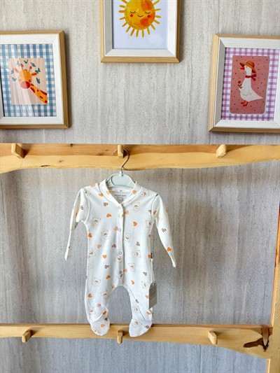 Kalpli Ayıcık Desenli Patikli Tulum