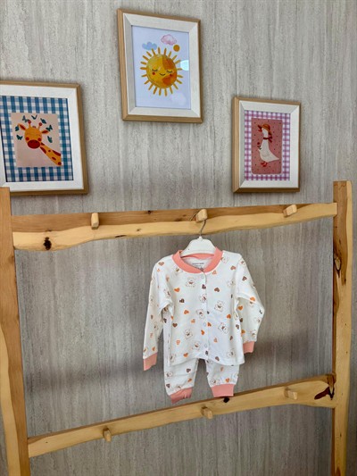Kalpli Ayıcık Desenli Pijama Takımı