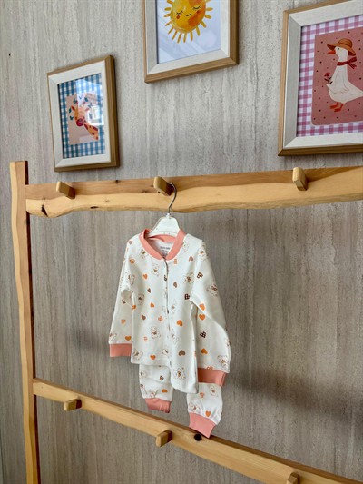 Kalpli Ayıcık Desenli Pijama Takımı