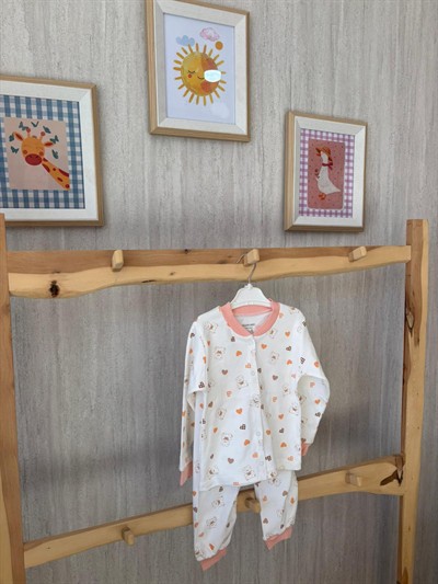 Kalpli Ayıcık Desenli Pijama Takımı