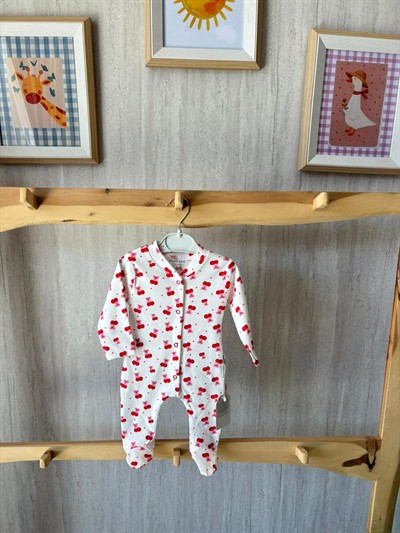 Kiraz Desenli Patikli Tulum