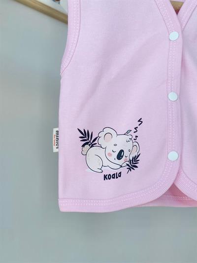 Koala Penye Yelek Pembe
