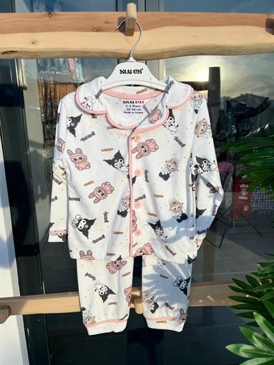 Kuromi & Labubu Pijama Takımı Somon