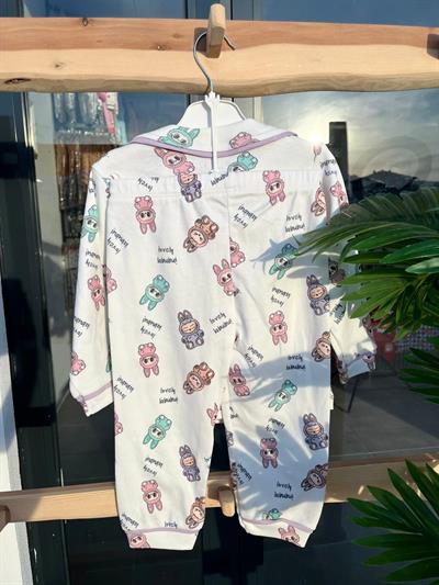 Labubu Pijama Takımı Lila