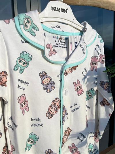 Labubu Pijama Takımı Yeşil