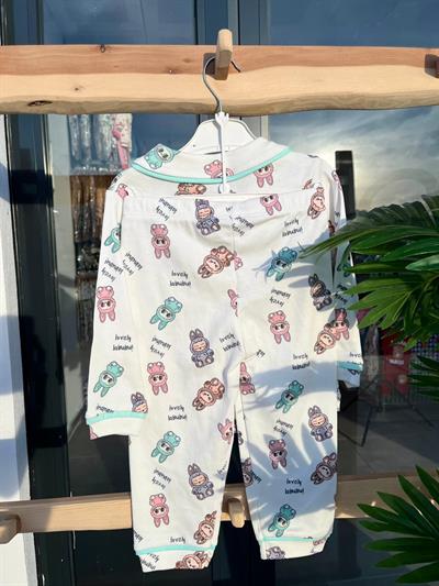 Labubu Pijama Takımı Yeşil