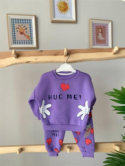 Mickey Hug Me Şardonlu Takım Mor