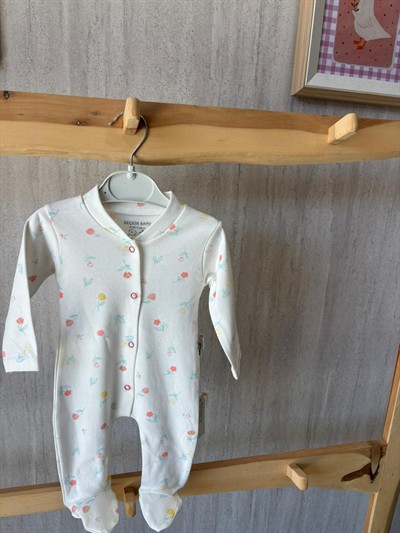 Mini Çiçekli Desen Patikli Tulum