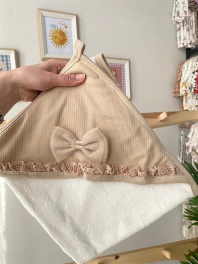 Mini Fistolu Kurdele Banyo Havlusu Kahve