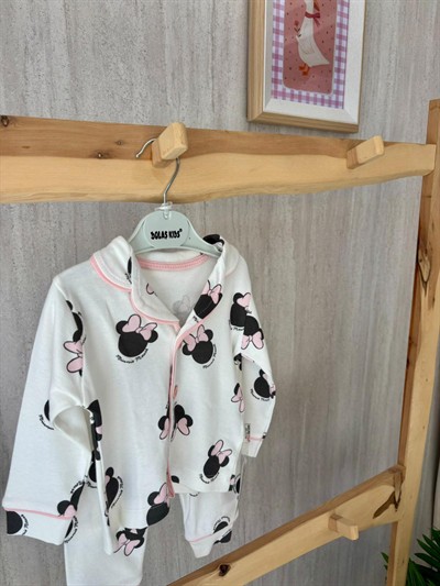 Minnie Mouse Pembe Pijama Takımı Aylık