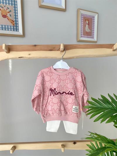 Minnie Nakışlı Baskılı Takım Pudra