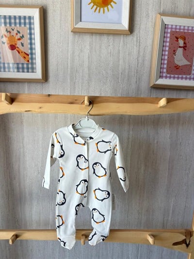 Penguen Desenli Patikli Tulum