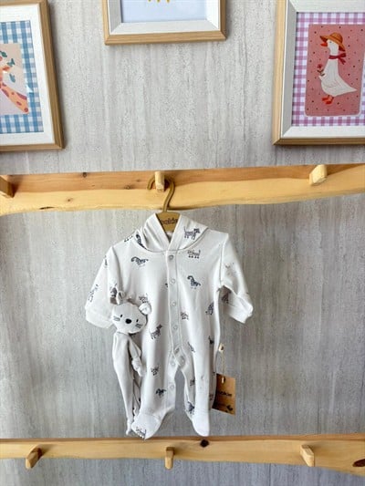 Uyku Arkadaşlı Tulum Patikli Gri