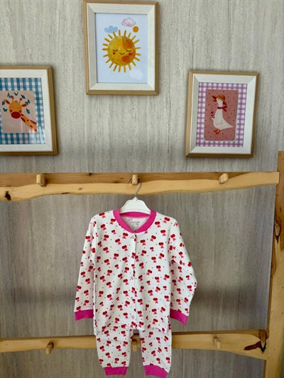 Vişne Desenli  Pijama Takımı