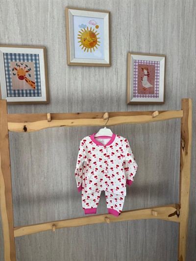 Vişne Desenli Pijama Takımı