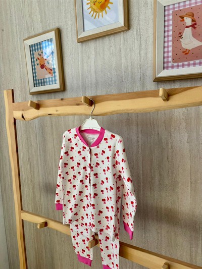 Vişne Desenli  Pijama Takımı