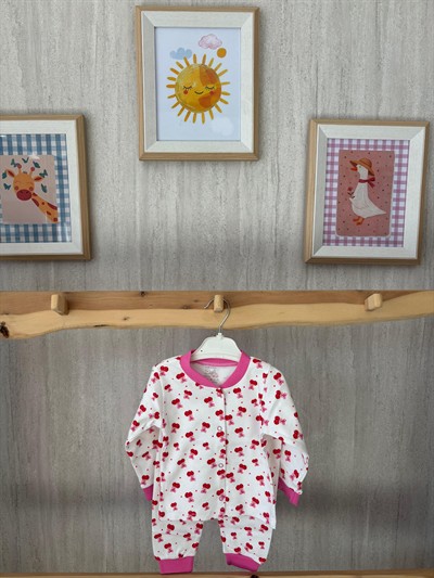 Vişne Desenli Pijama Takımı