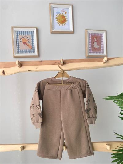 Wide Leg Eşofman Takımı Kahve