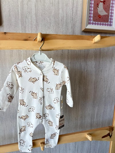 Yavru Ayıcık Desen Patiksiz Tulum