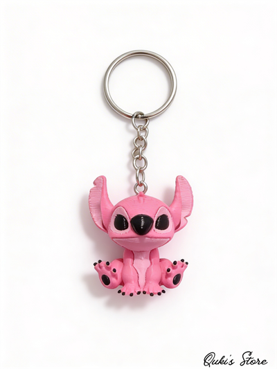 Pembe Stitch, Dekoratif Anahtarlık ve Çantar Charmı, 1 Adet