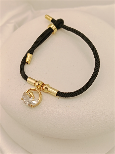 Siyah İpli Charm Bileklik