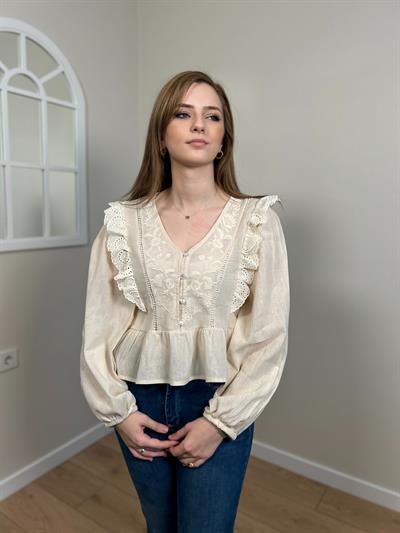 Bej Vintage Bluz