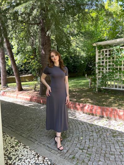 Füme Modal Kumaş Elbise