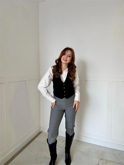 GRİ PENSLİ PANTOLON