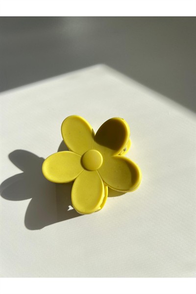 Sarı Flower Clips Saç Tokası