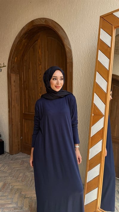 Giy çık salaş elbise Lacivert
