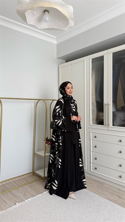 Leaf abaya takım