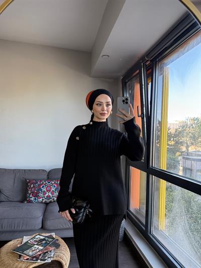 Punto Triko Etekli Takım Siyah