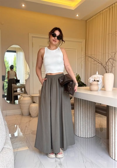 Haki Tensel Cepli Etek