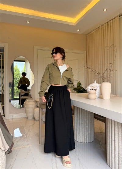 siyah tensel cepli etek