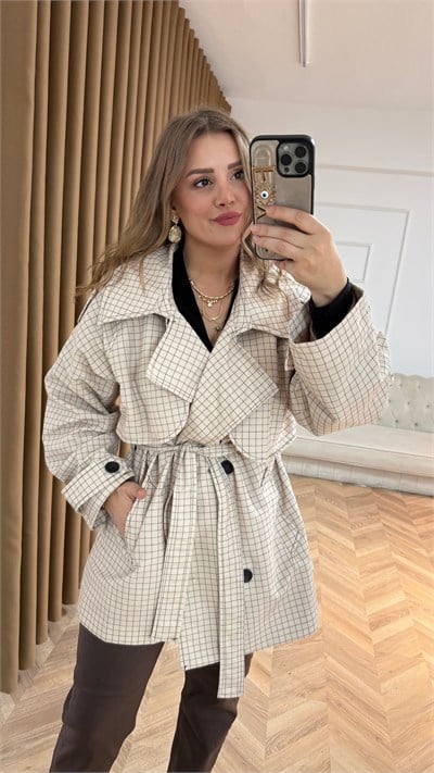Kareli Tok Dokulu Premium Trenckot