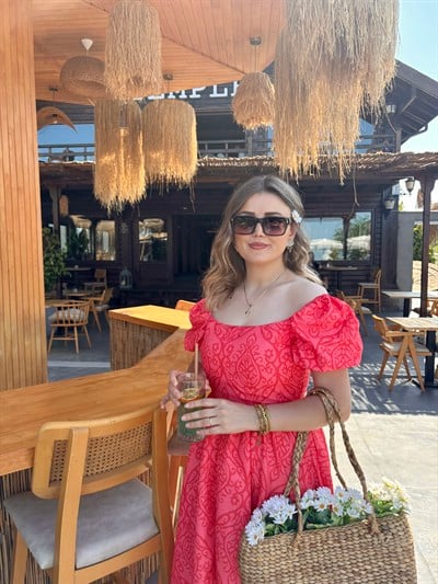 Madonna Yaka Midi Elbise - Pembe