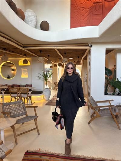 Pinterest Antrasit Renk 3'lü Triko Takım