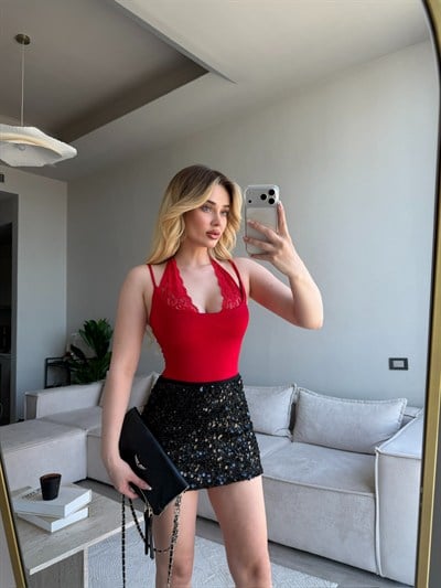 KIRIMIZI ZR BODYSUİT