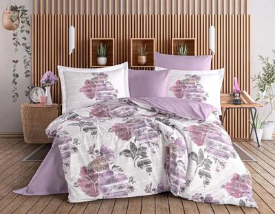 Hobby Çift Kişilik Poplin Nevresim Sara Mor